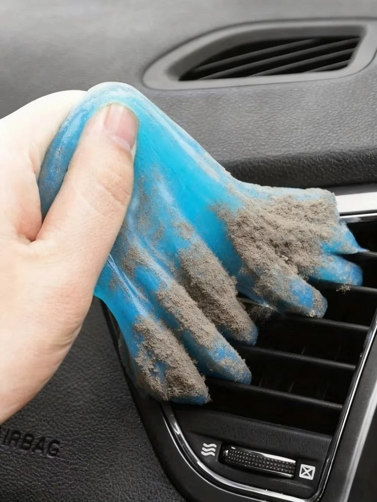 1Pc Cleaning Gel Slime - Reusable Dust Remover, Non-Toxic Sticky for Keyboard Car Vents Electronics Crevices Household Cleaning
