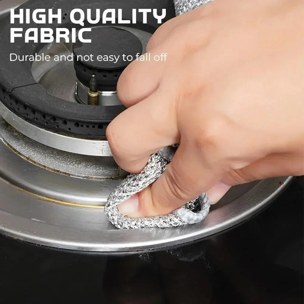 1-10pcs Multipurpose Wire Cleaning Cloths Kitchen Dishwashing Cloths New Pan Pot Dishes Rags Wet & Dry Non-stick Oil Dish Cloths