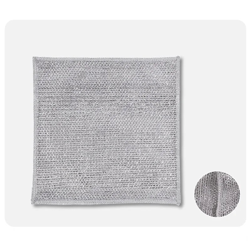 1-10pcs Multipurpose Wire Cleaning Cloths Kitchen Dishwashing Cloths New Pan Pot Dishes Rags Wet & Dry Non-stick Oil Dish Cloths