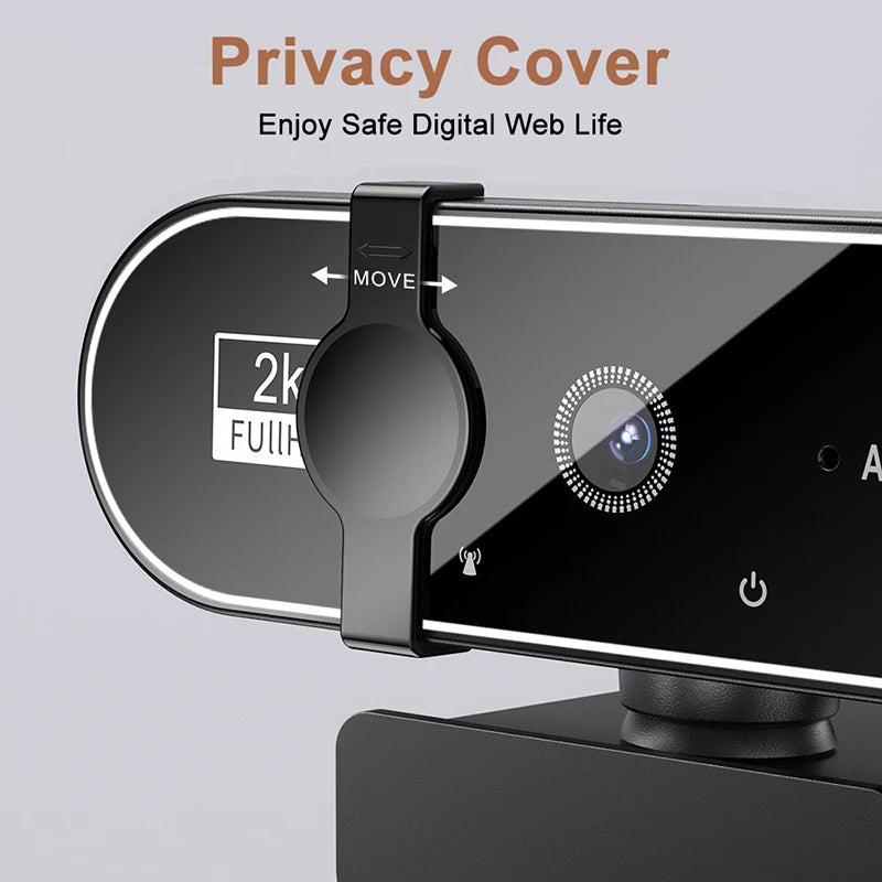 4K Webcam 1080P Mini Camera 2K Full HD Webcam with Microphone 30fps USB Web Cam for Auto Focus PC Laptop Video Shooting Camera
