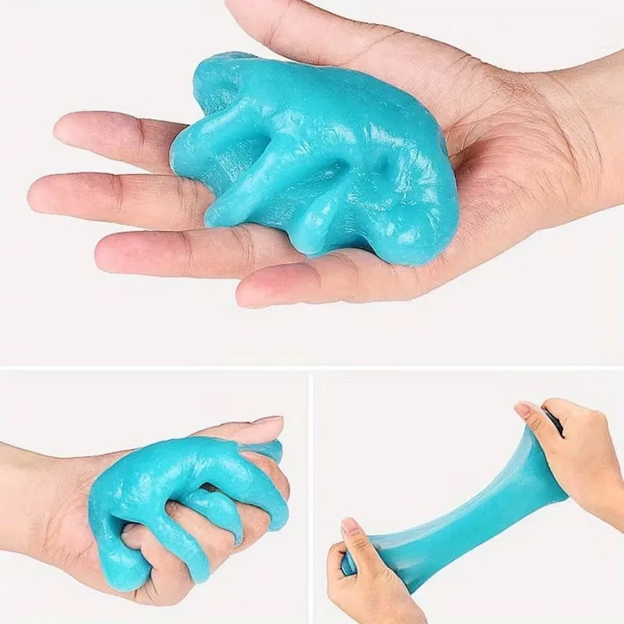 1Pc Cleaning Gel Slime - Reusable Dust Remover, Non-Toxic Sticky for Keyboard Car Vents Electronics Crevices Household Cleaning